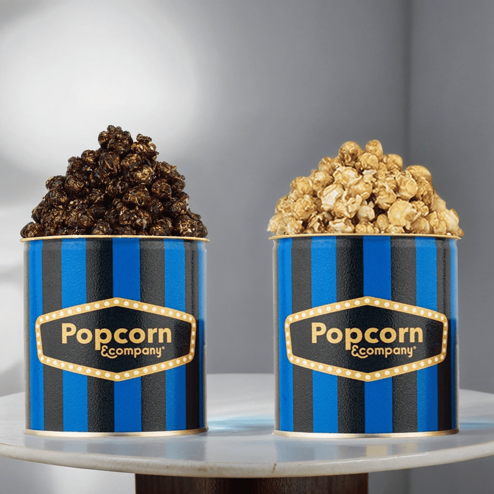 Caramel Krisp Popcorn & Choco Caramel Popcorn 260 GM Regular Tin (Pack of 2) - Popcorn & Company 