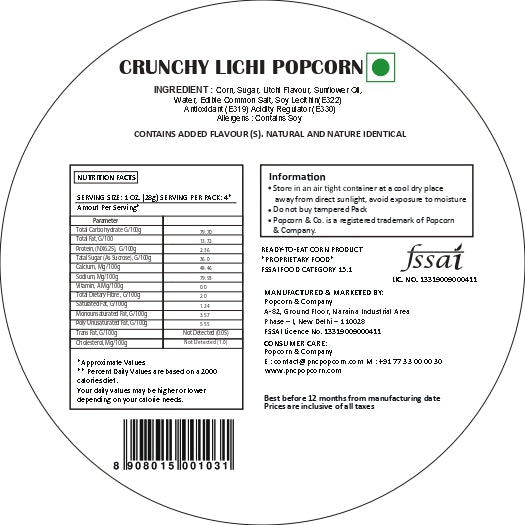 Crunchy Lichi Popcorn, Strawberry Popcorn - Popcorn & Company