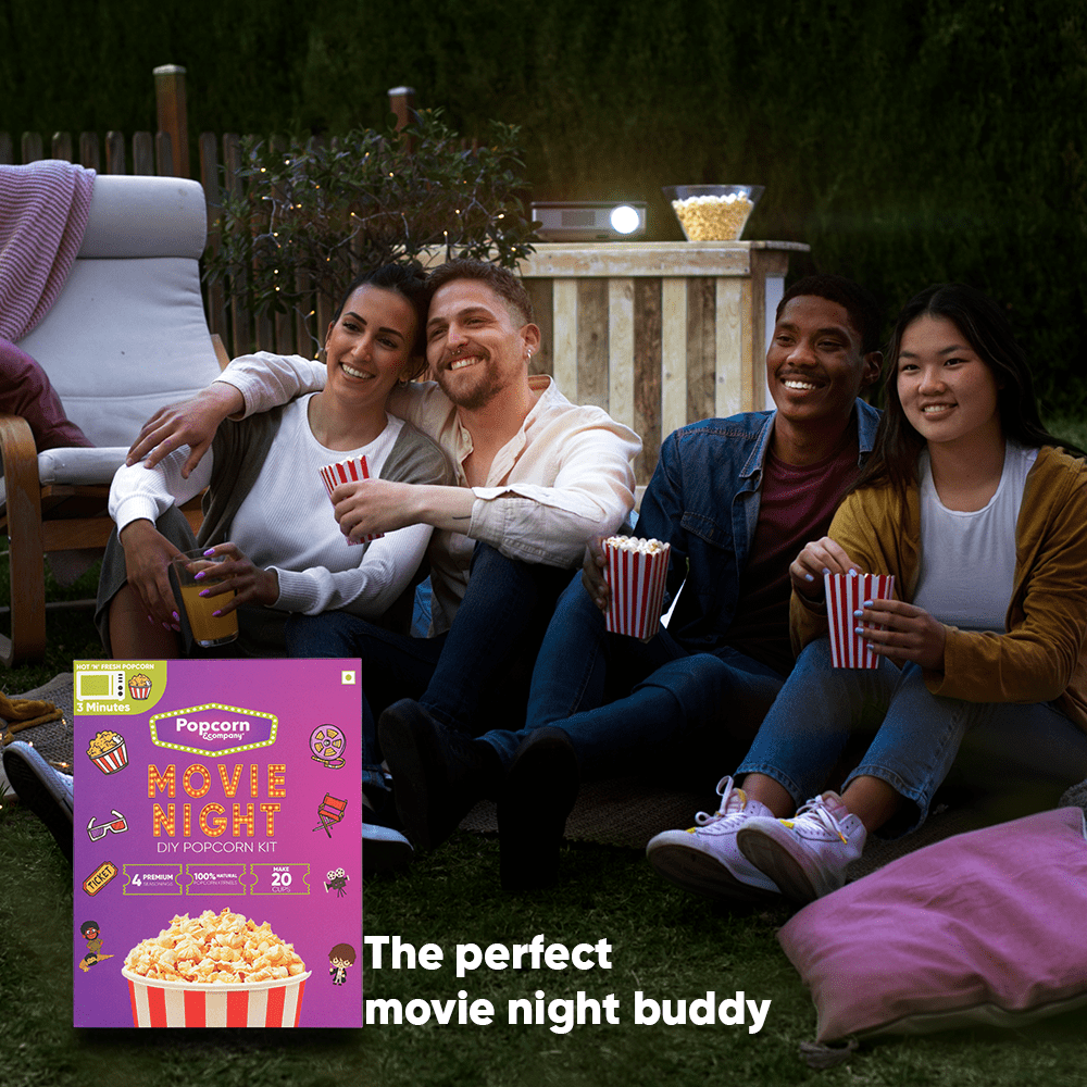 Mini Movie Night DIY Kit with 4 Seasoning- 450gm - Popcorn & Company
