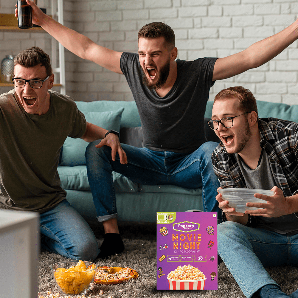 Mini Movie Night DIY Kit with 4 Seasoning- 450gm - Popcorn & Company