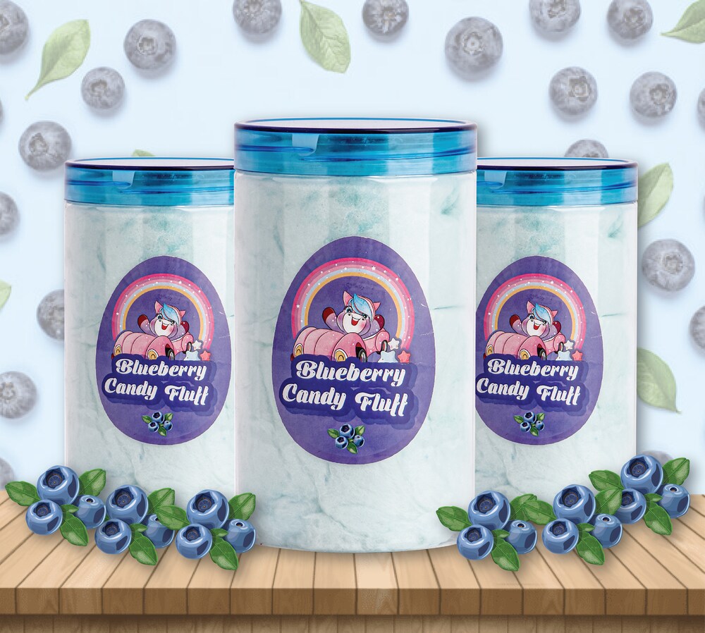 Candy Floss - Blueberry Flavour Pack of 3- 240g - Popcorn & Company
