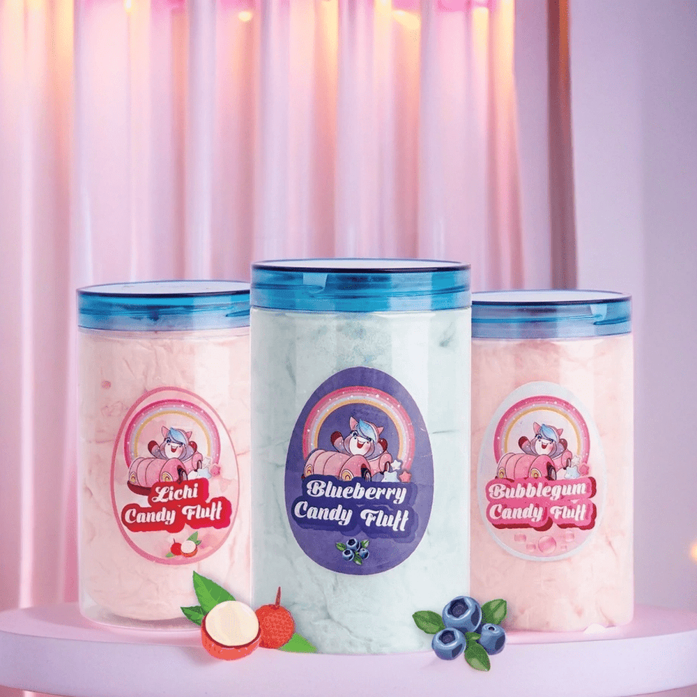 Candy Floss (Blueberry + Lichi + Bubblegum) Flavor Pack of 3 - Popcorn & Company 