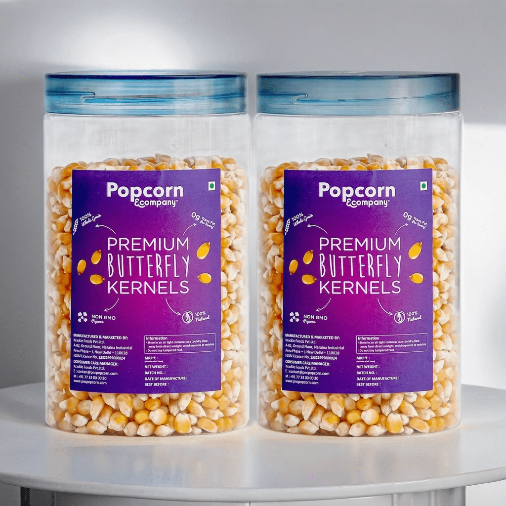Butterfly Popcorn Maize - Kernels Seeds - Popcorn Makka Pack of 2 - 1000gm - Popcorn & Company 