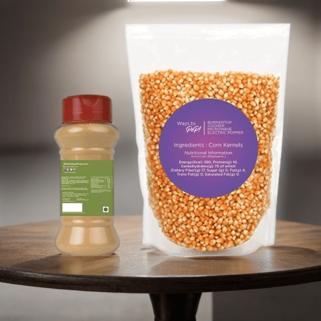 Popcorn Kernels 300g + Papdi Chaat Combo pack (360 g) - Popcorn & Company
