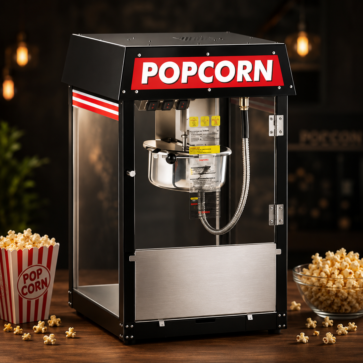 
                  
                    Commercial 8 Oz Popcorn Machine – POLO Red / Black
                  
                