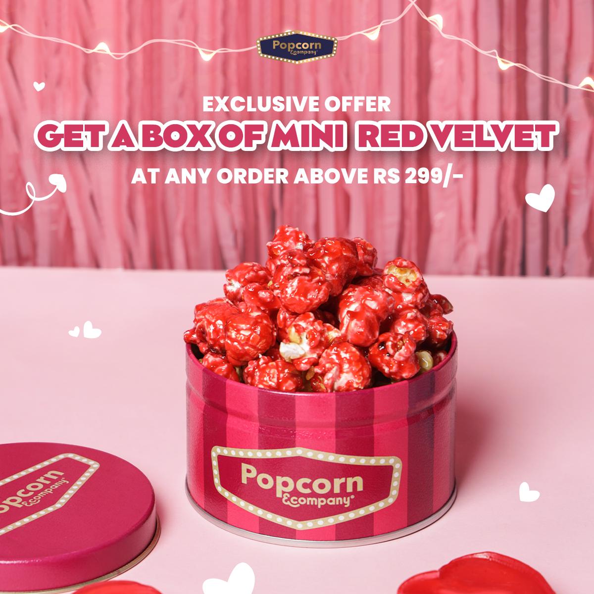 Red Velvet Popcorn Mini Tin - Popcorn & Company
