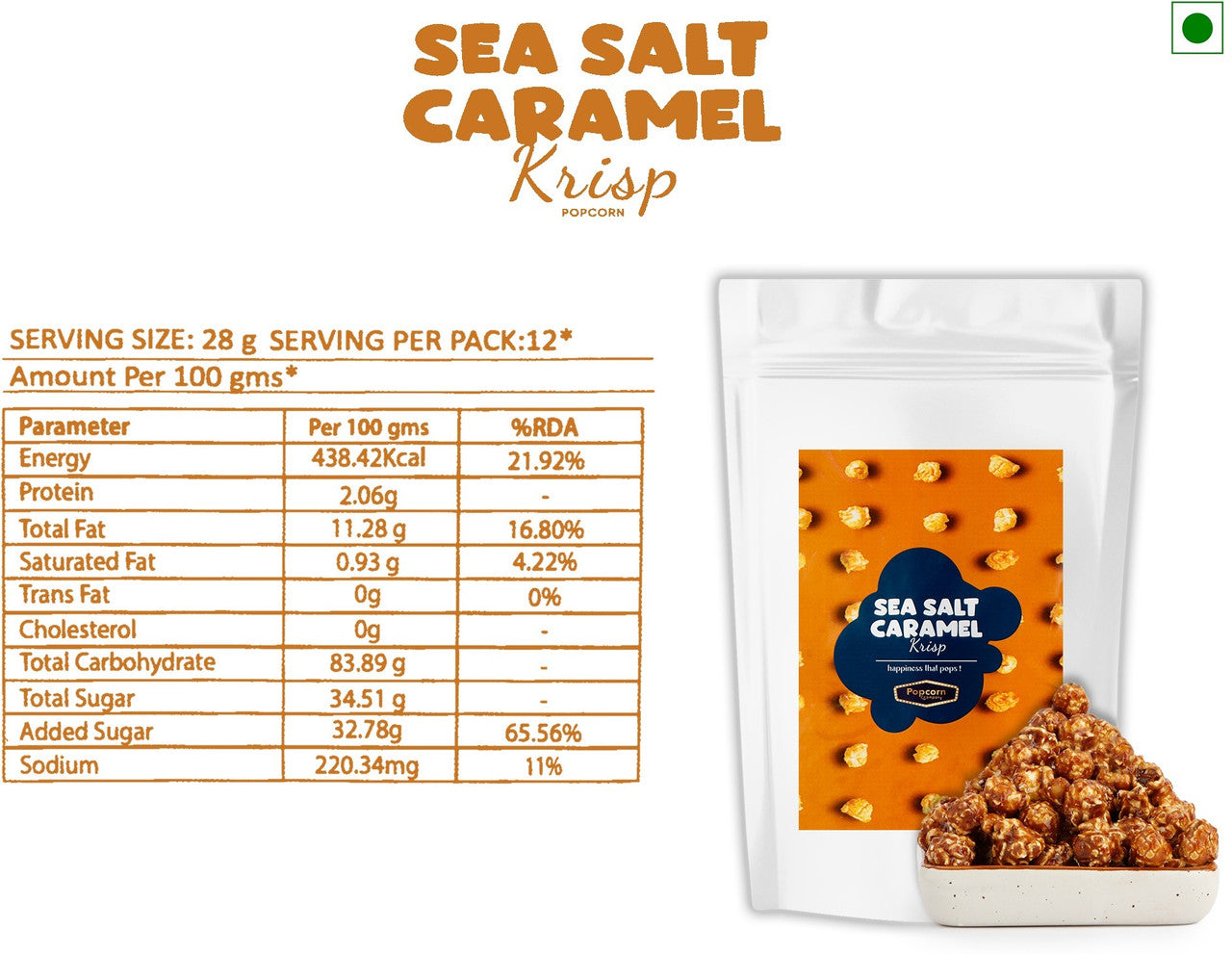 
                  
                    premium sea salt caramel popcorn 350g pack
                  
                