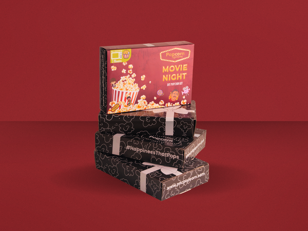Popcorn & Co. Movie Night DIY Kit in premium packaging.