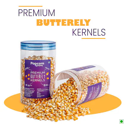 Butterfly Popcorn Maize - Kernels Seeds - Popcorn Makka Pack of 2 - 1000gm - Popcorn & Company 