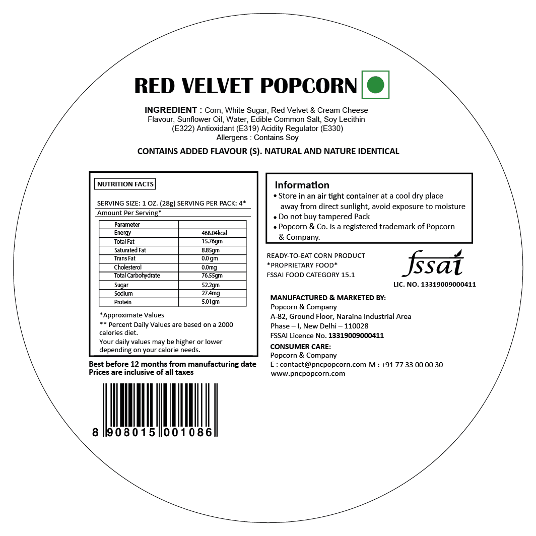 
                  
                    FL - Red Velvet Popcorn Regular Tin 130 GM
                  
                