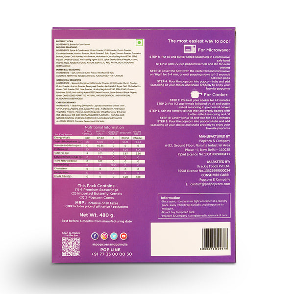 Enjoy the Mini Movie Night DIY Kit 450 gm by Popcorn & Co.